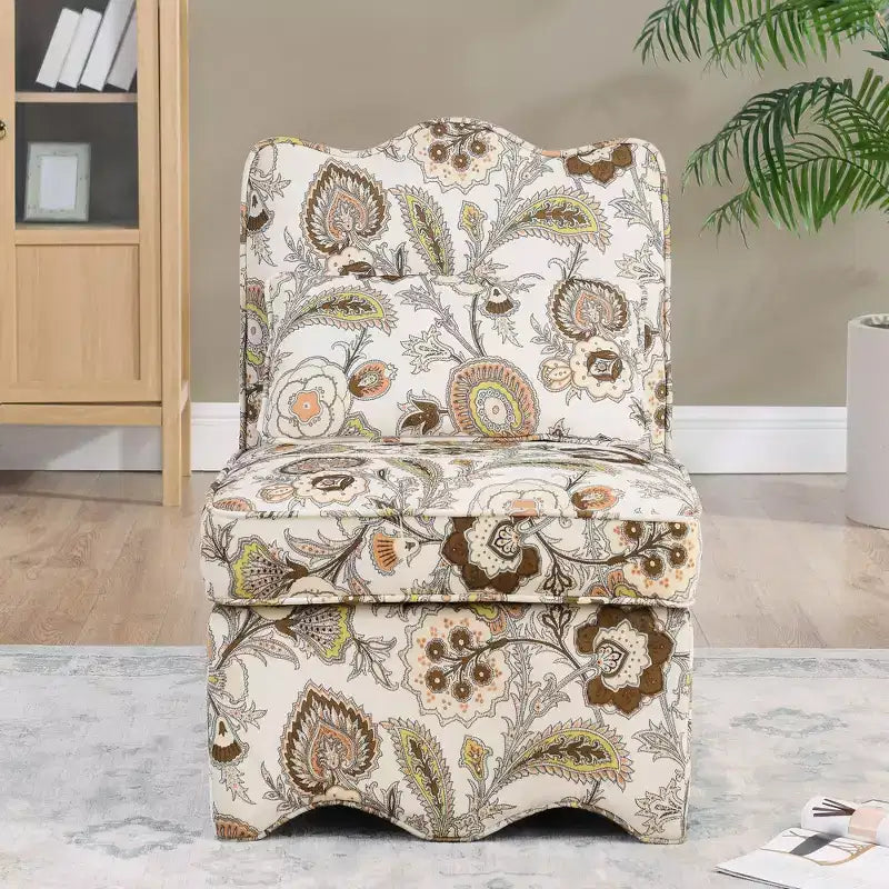 Chaise de salle à manger individuelle en flanelle avec coussin d'assise et dossier moelleux, sans accoudoirs, l'oreiller assorti peut être utilisé comme coussin lombaire