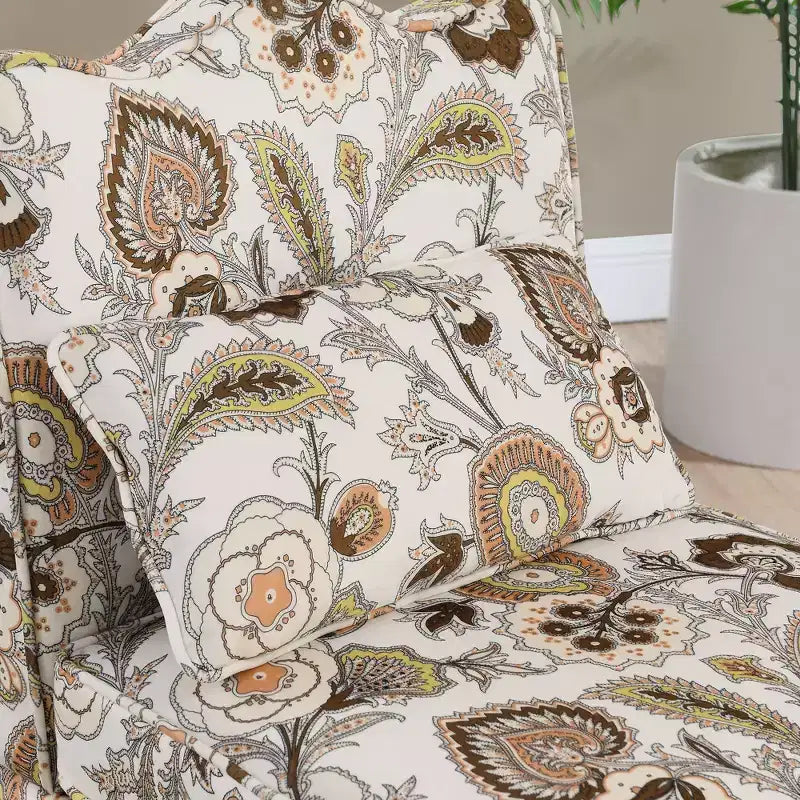 Chaise de salle à manger individuelle en flanelle avec coussin d'assise et dossier moelleux, sans accoudoirs, l'oreiller assorti peut être utilisé comme coussin lombaire