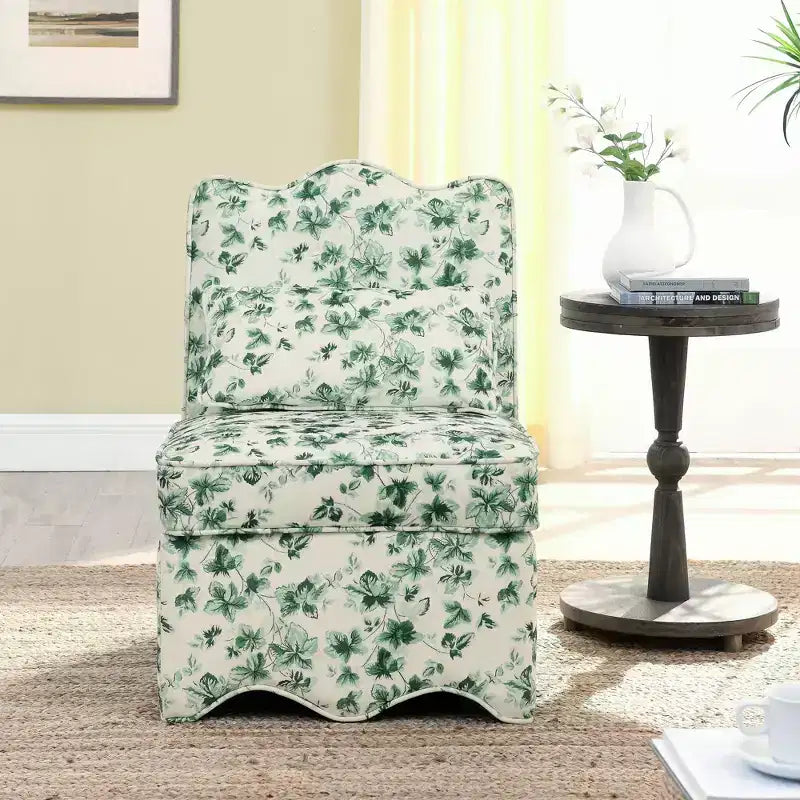 Chaise de salle à manger individuelle en flanelle avec coussin d'assise et dossier moelleux, sans accoudoirs, l'oreiller assorti peut être utilisé comme coussin lombaire