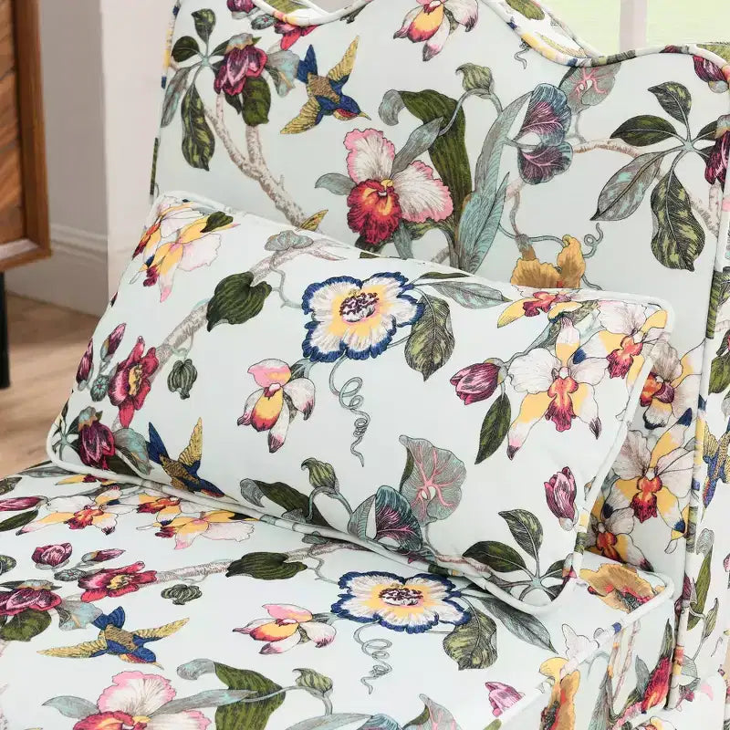 Chaise de salle à manger individuelle en flanelle avec coussin d'assise et dossier moelleux, sans accoudoirs, l'oreiller assorti peut être utilisé comme coussin lombaire
