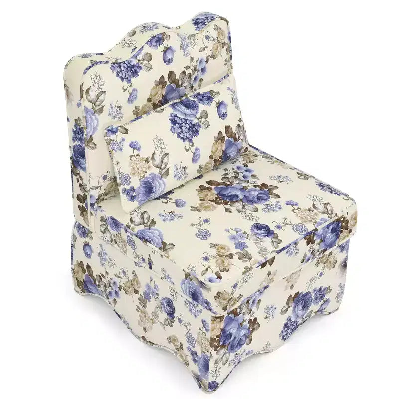 Chaise de salle à manger individuelle en flanelle avec coussin d'assise et dossier moelleux, sans accoudoirs, l'oreiller assorti peut être utilisé comme coussin lombaire