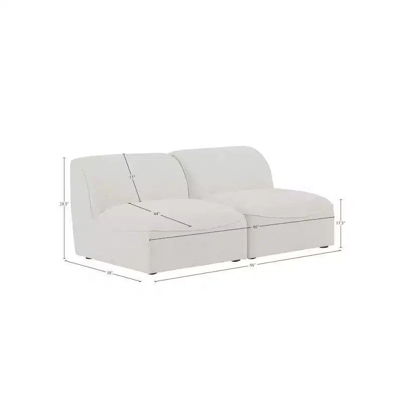 Canapé modulaire texturé en lin durable Miramar