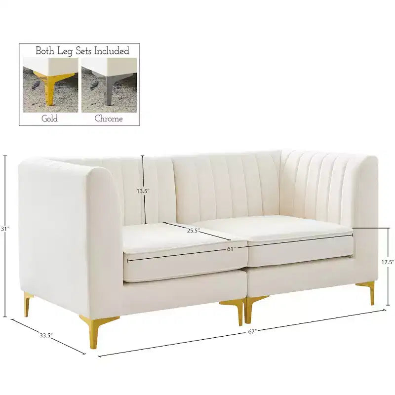 Canapé modulaire Alina Velvet