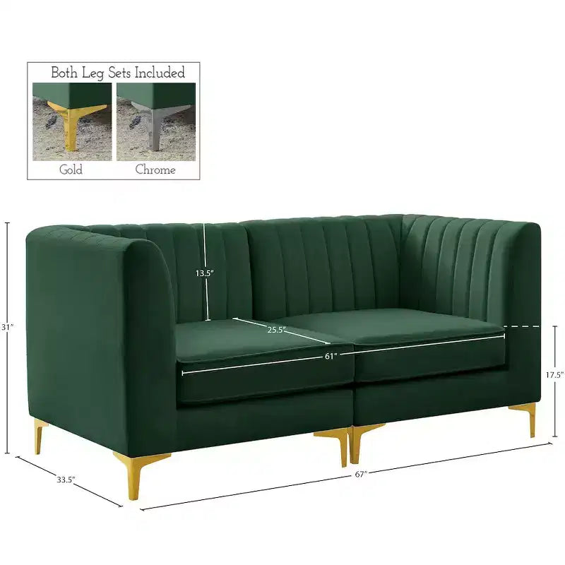 Canapé modulaire Alina Velvet