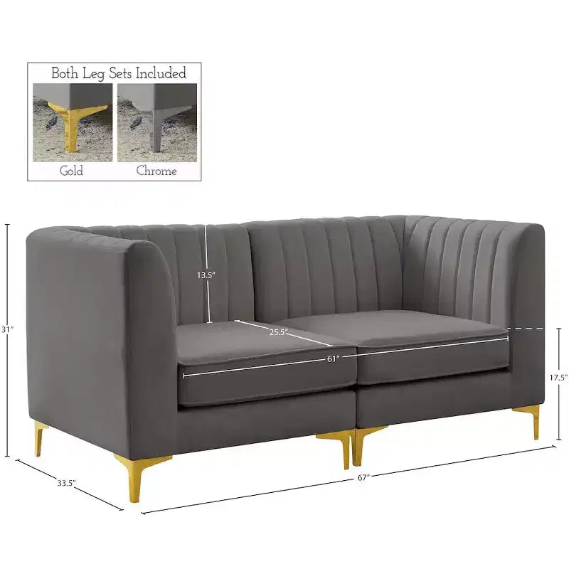 Canapé modulaire Alina Velvet