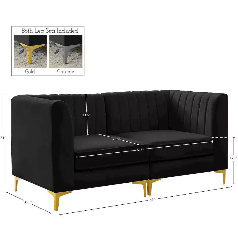 Canapé modulaire Alina Velvet