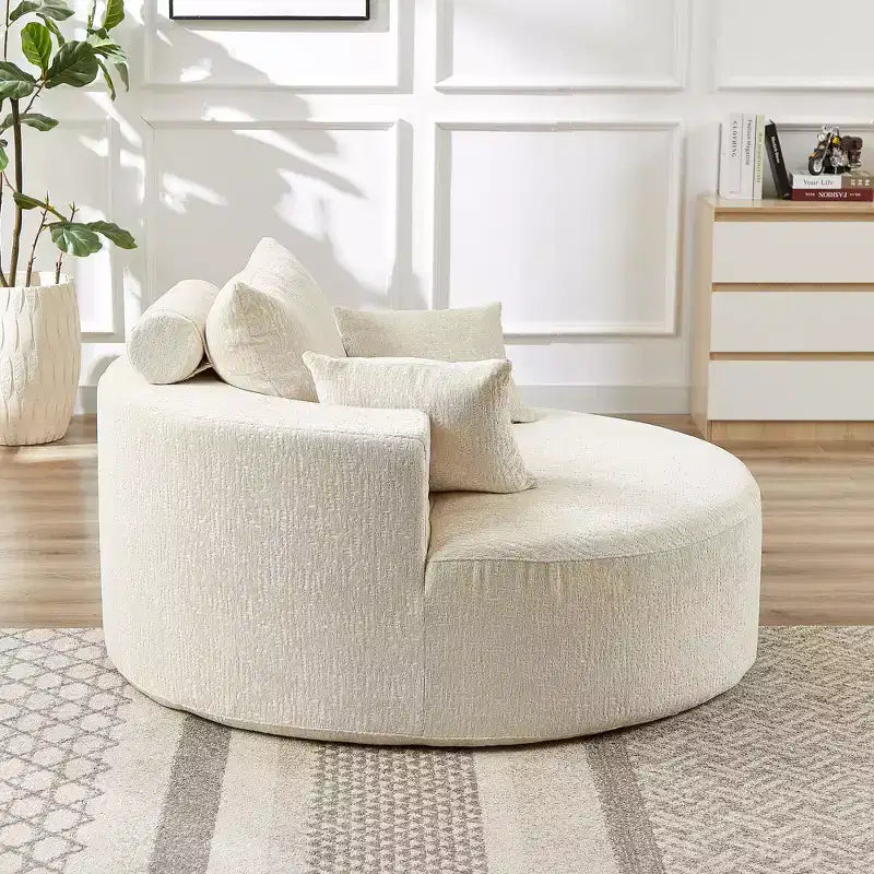Canapé simple en chenille verte de 55 pouces de long pour salon, chambre à coucher, et salle de projection (pas un fauteuil pivotant). Aucun assemblage requis.