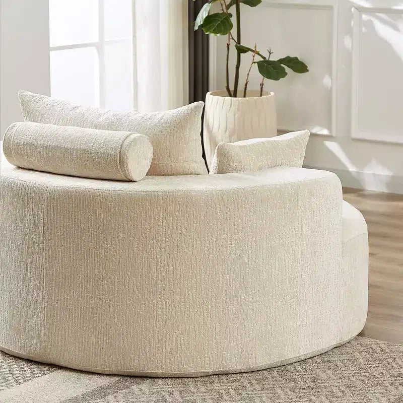 Canapé simple en chenille verte de 55 pouces de long pour salon, chambre à coucher, et salle de projection (pas un fauteuil pivotant). Aucun assemblage requis.