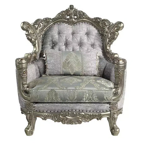Fauteuil d'appoint Miliani en tissu/bronze antique de 44,5 po