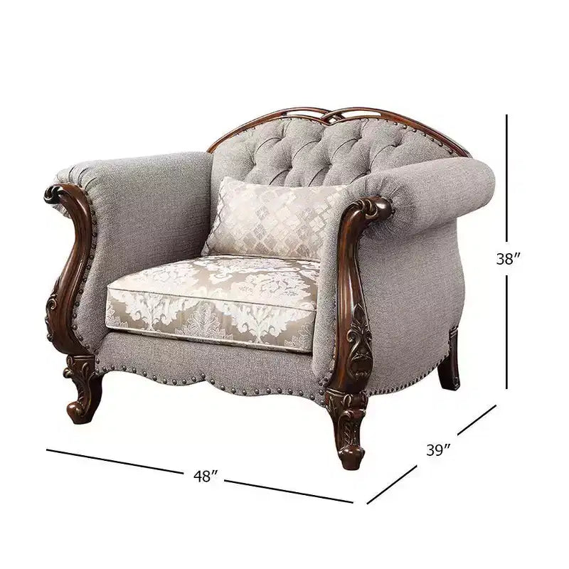 Fauteuil en tissu Miyeon 48" cerise