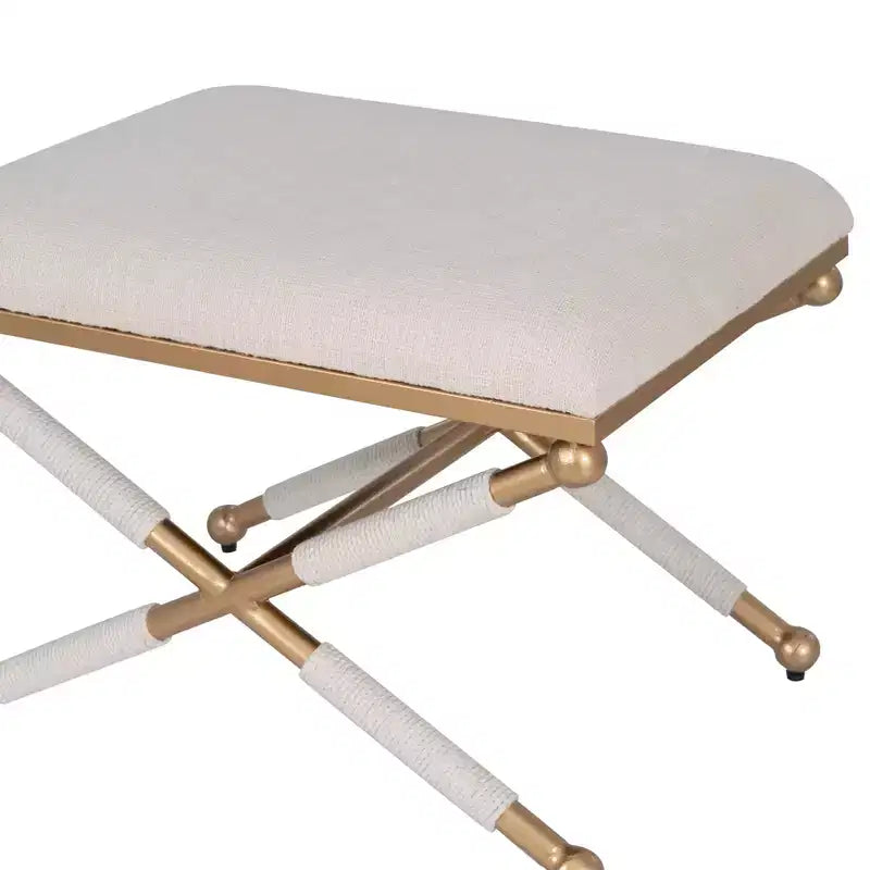 Tabouret d'appoint Ashburn Campagne lin doré
