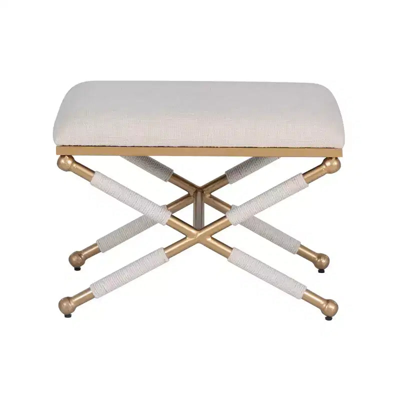 Tabouret d'appoint Ashburn Campagne lin doré