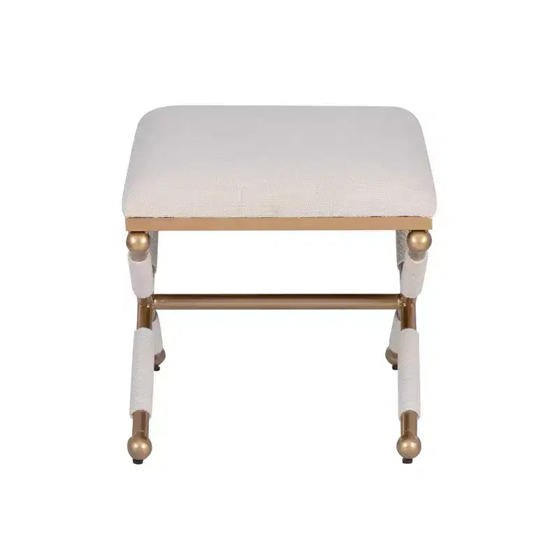 Tabouret d'appoint Ashburn Campagne lin doré