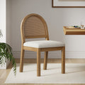 Chaise de salle à manger  et rotin marron clair