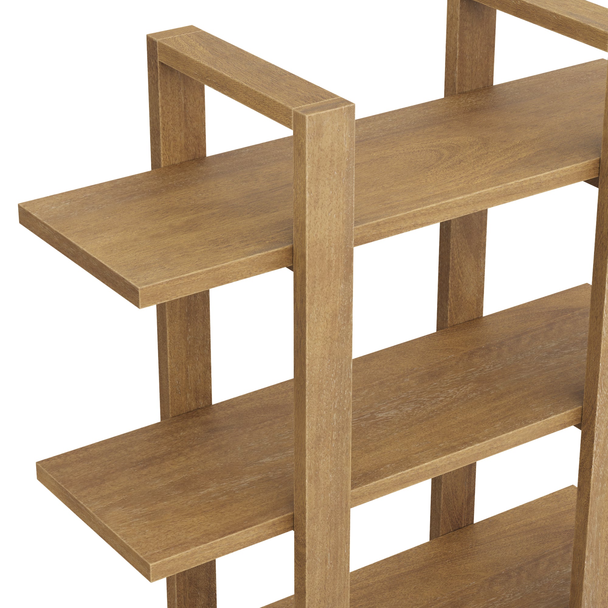 Étagère murale flottante modulaire en bois massif marron clair