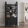 Bibliothèque porte arquée Mid-Century avec portes noire