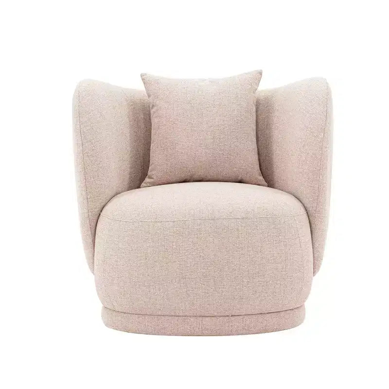 Fauteuil d'appoint contemporain Siri en lin avec coussins