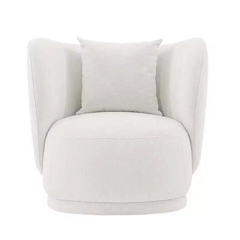 Fauteuil d'appoint contemporain Siri en lin avec coussins