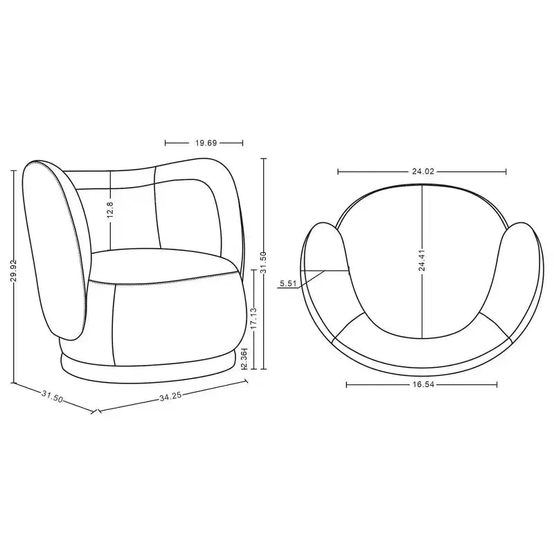Fauteuil d'appoint contemporain Siri en lin avec coussins