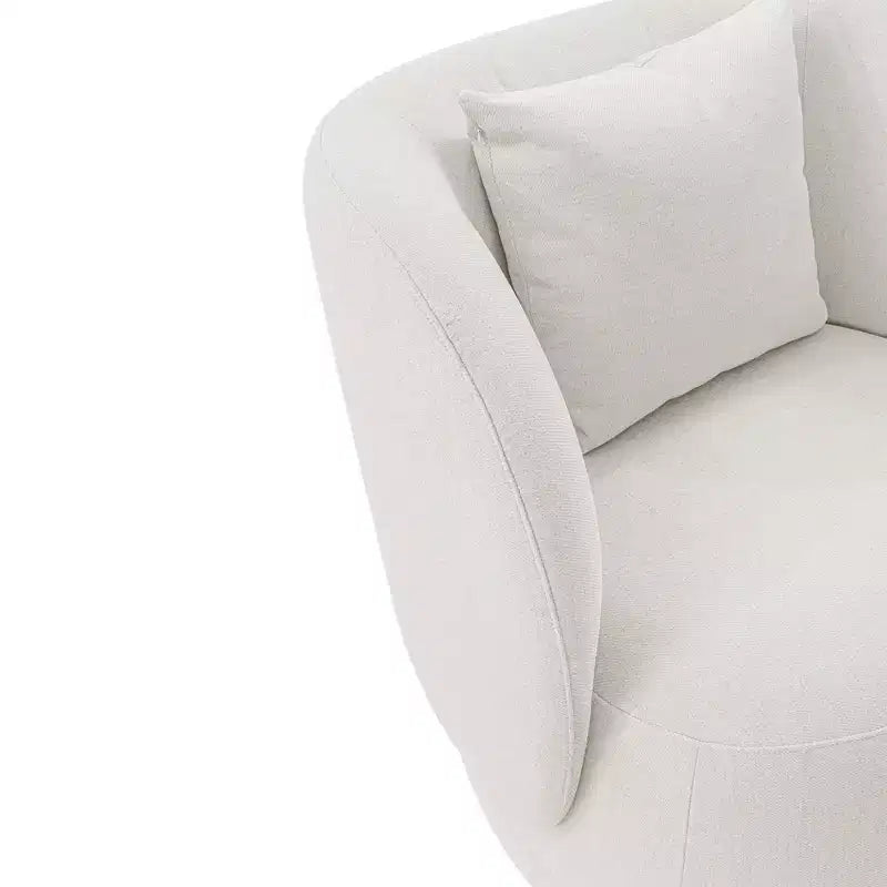 Fauteuil d'appoint contemporain Siri en lin avec coussins
