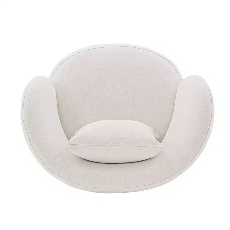 Fauteuil d'appoint contemporain Siri en lin avec coussins