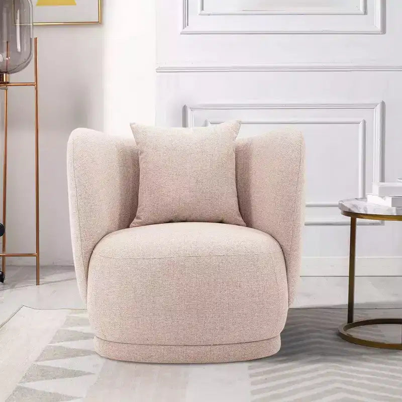 Fauteuil d'appoint contemporain Siri en lin avec coussins